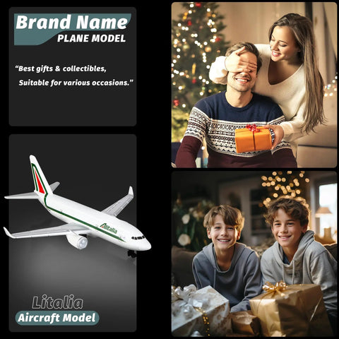 Miniature Alloy Die Cast Airplane Model For Tabletop Display And Collectible Aviation Decor with gift-giving context.