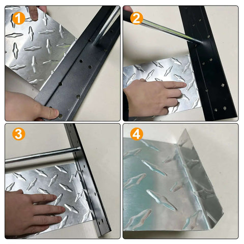 16 Inch Heavy Duty Steel Folding Bender For Sheet Metal HVAC Duct And Roofing Panel Forming Quick Three Eighths Or One Inch Folds In Use