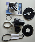Badass 75 Amp Alternator Kit With Pulley Belt Stand Backing Plates includes alternator, hardware, and bracket for custom installation.