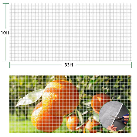Heavy Duty Garden Mesh Netting For Plants 10x33 Feet Insect Proof Garden Cover Bug Netting Berry Protection No Fuss Durable Polyethylene