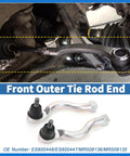 Front Outer Tie Rod End Links Kit For Mitsubishi Montero 2001 2002 2003 2004 2005 2006 Upgrade Suspension And Steering Drag Link Replacement Durable OE Fitment ES800448 ES800447 MR508136 MR508135, installed on front suspension