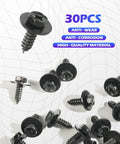 30 pieces of black zinc-coated screws for Toyota Lexus bumpers, splash shields, 10 Pack Fender Screws For Toyota RAV4 And Lexus ES GS LS RX Bumper Splash Shield Tapping Screws Car Fasteners Replacement 90159-60498 Tough As Nails Built To Last