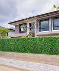 Expandable Fence Privacy Screen For Balcony And Patio No Fuss Installation Faux Ivy Fencing Panel 16x45 To 92 Inches Willow Frame With Decor Ivy Leaves Low Maintenance Backyard Decor in residential setting