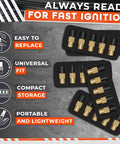 Packaging of 25 Pcs Striker Flint Replacements For Grills Stoves And Torches, 0.14 In Diameter Steel Flint Replacement For Reliable Ignition