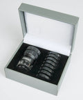 10x Pocket Optical Comparator Set With 9 Reticles For Measuring Threads Angles Radii Circles And Lengths Glass Lens in box