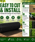 Tough As Nails Black Vinyl Coated Hardware Cloth One Quarter Inch Mesh Wire Fencing Roll 4'x100' for garden and animal enclosures.