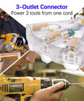 150 Ft 12/3 SJTW Yellow Outdoor Extension Cord With Power Indicator Light, 15 Amp Heavy Duty For Tools And Appliances