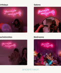 Pink Led Neon Sign Youre Like Really Pretty With Safe Acrylic Backing Large Wall Decor For Mean Girls Fans Teens And Women