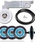 Dryer Repair Kit With Four Drum Rollers Belt And Pulley Replacement For Widely Used Front Load Dryers DC97-16782A 6602-001655