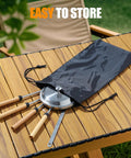 Tabletop Fire Pit Accessory Kit For Mesa XL 7 Inch Lid With Pellet Scoop Marshmallow Sticks Stick Rests And Carry Case