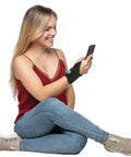 Woman wearing All Day Comfort Wrist Wrap For Carpal Tunnel And Arthritis Relief, Adjustable Fitted Brace That Fits Both Hands, One Size