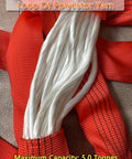 Round Sling 11020 Lbs 6.5 Ft Polyester Rigging Sling for Hoist built tough with polyester yarn and 5 tonnes capacity