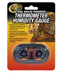 Two Pack Analog Dual Thermometer And Humidity Gauge For Reptile Terrariums Easy Read Temperature And Humidity Monitor With Hook And Loop Backing Durable Budget Friendly, package front