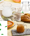 8 Pack 4 Oz Glass Creamer Pitchers Set Clear Milk Pourers For Coffee Tea Syrups Mini Glass Pitchers With Easy Grip Handles