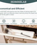 Image of soft close pivot hinges with screws for closets, bookcases, cabinets and sink tip-out doors 50 degree opening model LD022050SC installed on a white cabinet.
