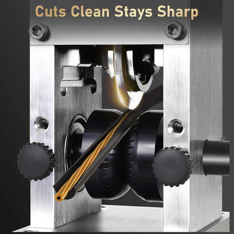Adjustable Wire Stripper Machine For 0.06 To 1 Inch Wires Hand Crank Or Drill Powered Copper Wire Stripping Tool close-up
