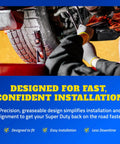 Front Suspension Track Bar For Ford F Series And Dodge Ram 2500 3500 Beefy Ball Joint And Greaseable Socket Delivers Axle Stability And Precise Fit For Smooth Rugged Rides. installed under truck front axle