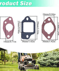 Honda Carburetor Gasket Kit For GCV Series Engines GCV160 GCV135 GCV190 GSV190 And Lawn Mower Models Like HRS216 showing gasket sizes