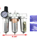 Heavy Duty Three Quarters Inch NPT Industrial Grade Filter Regulator Coalescing Desiccant Dryer System for Compressed Air Lines