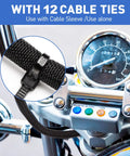 Automotive Cable Management Sleeve 18 Feet Braided Split Wire Loom Heat Resistant Cord Cover Self Wrapping on motorcycle handlebar