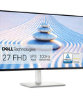 Front view of S2725HS 27 Inch FHD Monitor With 100Hz Refresh Rate For Crisp Visuals 1500 To 1 Contrast 99 Percent sRGB Ash White
