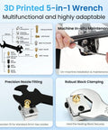 3D Printed 5-in-1 Wrench for Pro Grade 84 Piece 3D Printer Tools Kit With Slotted Organizer Bag PTFE Nozzle Coating