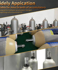 Hydraulic Accumulator Charging Kit With Three Gauges 1500 4000 6000 PSI Six Adapters, shown with components, pro-grade tool