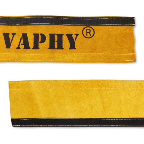 2-Pack TIG Welding Torch Cable Cover With Flame Resistant Yellow Leather, 275 By 3.9 Inches, 23 Feet Long, Cowhide With Kevlar Stitching.