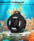 Ride Ready Bike Speaker With Pro Handlebar Mount Bluetooth 5.4 IPX7 Waterproof 10W Bass Broadcast Navigation Silicone Case