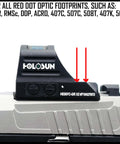 Close-up of 36 Piece Screw Set Built For SIG SAUER Red Dot Optics And Adapter Plates With T10 Key on slide mount
