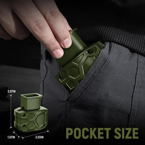 Plastic Magazine Speed Loader For 9mm And 40sw Quick And Pain Free Reload Reduces Hand Strain Jam Free Feeding Compact green in pocket