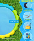 67 Inch Anti Slip Splash Pad For Kiddos And Dogs Thickened Zero Point Five Five Millimeter Durable Backyard Water Play Mat