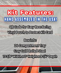 Class 8.8 Hex Flange Bolts And Nuts Kit, 383 Piece Metric Hardware Set, zinc yellow finish, features list over tray image.