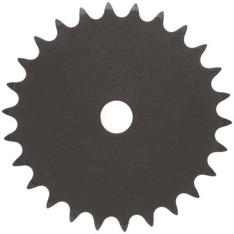 Front view of a roller chain sprocket with Type A hub, reboreable single strand for Series 40 chain, 72 teeth, 0.719 inch bore