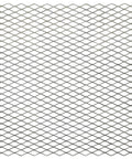 Bad Ass 13 Gauge Hot Rolled Steel Expanded Metal Sheet With Three Quarter Inch Grid Heavy Duty Steel Panel 24 By 24 Inches flat view showing mesh pattern.