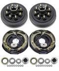 Trailer Hub Drum Kit 8 On 6.5 Inch Bolt Circle With 12x2 Self Adjusting Electric Brakes For 7000 Lb Axle, Bearings And Seals Included
