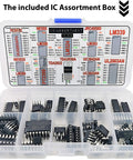 Ultimate Electronics Components Grab Bag Kit With ICs Op Amps Assortment Box for DIY Prototyping