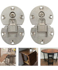 Folding Table Hinges With Large Opening Angle For Cabinets And Kitchen Zinc Alloy Concealed Self Locking Hinges 2 Pack