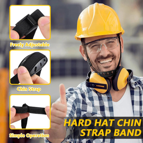 Universal Hard Hat Chin Strap 2 Pack Adjustable Safety Helmet Retention Band Heavy Duty Job Site Gear Built Tough And Damn Comfy For Construction Workers And Industrial Crews