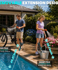 Ripper Cordless Stick Water Transfer Pump Features Brushless Motor For Slick 720 Gallons Per Hour Flow And Thirty Five Foot Lift To Drain Any Tank Fast Compatible With 18V Batteries Tool Only with removable extension in use.