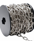 Heavy Duty 50ft 2mm Stainless Steel Chain With Spool For Hanging Bird Feeders Dog Leashes Signs And DIY Projects 304 Stainless Rust Resistant Built Tough Easy To Cut And Use on spool