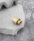 Brass adapter M14x1.5 to M18x1.5 on stone background for Two Pack 45 Degree Sprayer Nozzle Tips M14x1.5 Internal Thread With M14x1.5 To M18x1.5 Adapter For Backpack Sprayers Farm Water Pumps Orchard With Fine 1.5mm Orifice.