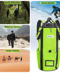 Rope Storage Backpack For Outdoor Climbing Gear And Arborist Rope Organizer 1680D Thick Nylon With Hand Straps Neon Green