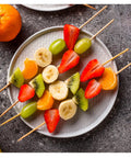 200 Pack Bamboo Skewers 12 Inch Wooden Kabob Sticks for Appetizers and Grilling with assorted fruit kebabs