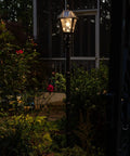 Outdoor Hanging Solar Light For Pergola And Gazebo Pendant Style Solar Lamp illuminating garden with decorative chain