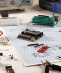 Universal 16 Pin ZIF IC Test Socket With 3.0mm Pitch For Microcontrollers, Chips And Breadboards, on electronics desk