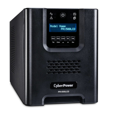 PR1500LCD Smart App Sinewave UPS System 1500VA 1500W With Eight Outlets AVR Mini Tower For Your Home Office And Small Biz Backup SNMP HTTP Remote Monitoring Optional RMCARD205