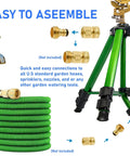 Impact Sprinkler On Tripod For Yard And Garden Heavy Duty 360 Degree Rotating Sprinkler With Zinc Head And Three Quarter Inch Connector