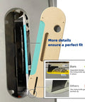 Badass Zero Clearance Inserts For DeWalt Table Saws With riving knife slot shown in exact fit inside cabinet saw.