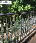 Heavy Duty Clear Acrylic Railing Posts And Balustrade Spindles For Decks Patios And Pools With Ground Mount Screw Kits on outdoor deck.